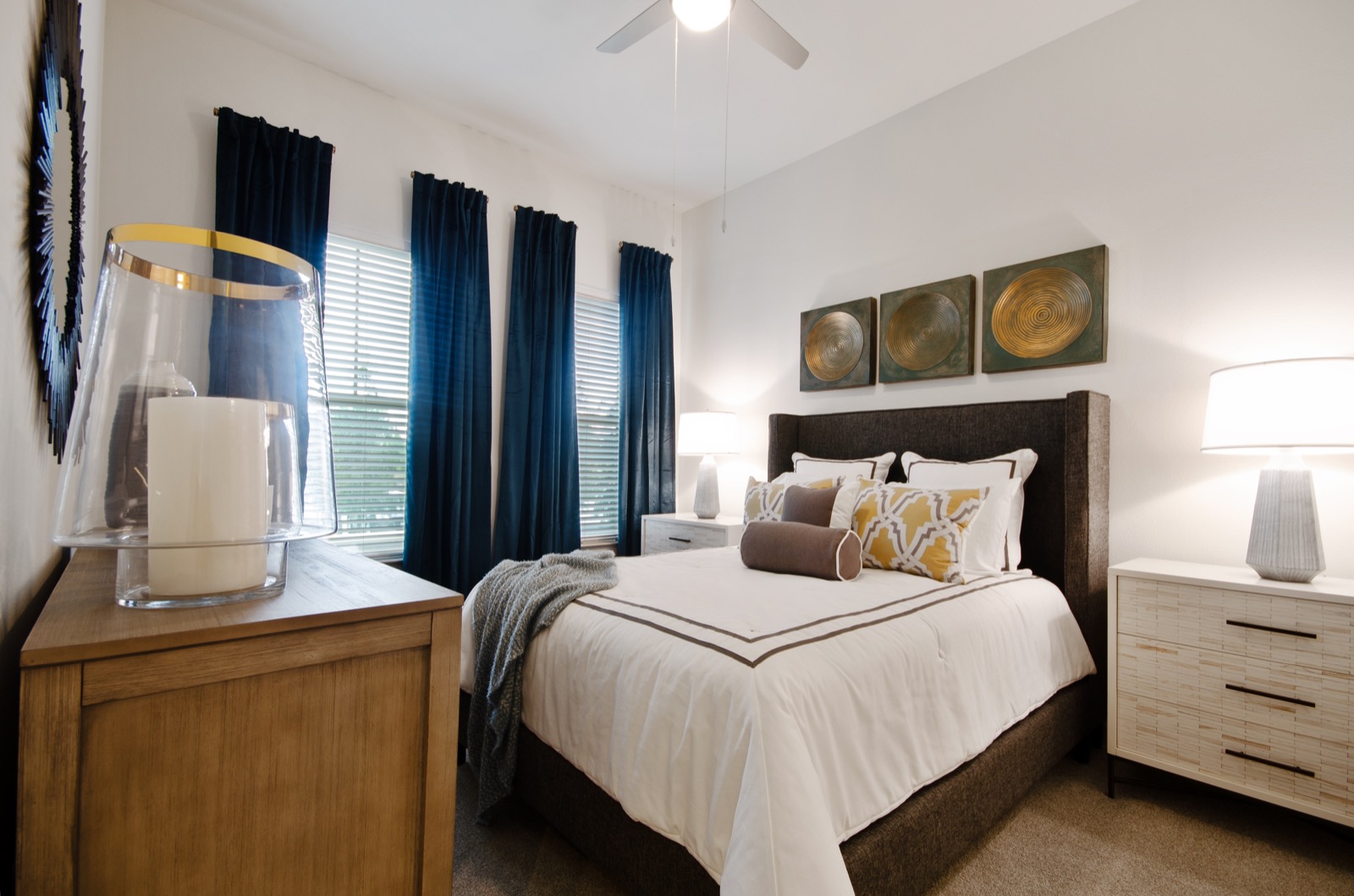 Bedroom with large windows