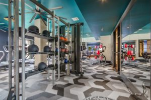 Fitness center with strength training and cardio equipment