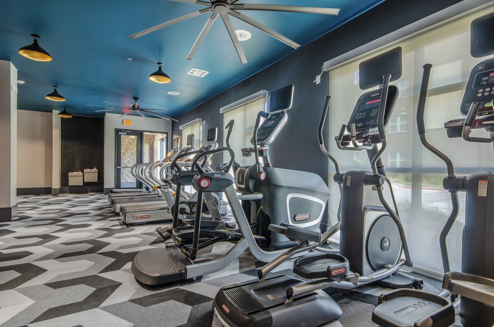 Fitness center with strength training and cardio equipment