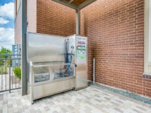 Outdoor pet wash station
