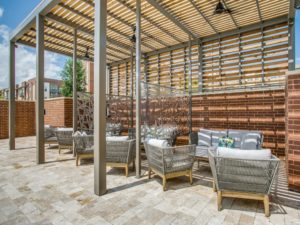 Covered patio seating